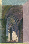 boschaud chapelle  'Boschaud Abbey - ruined Chapel' - image size 50 x 65 cm - 6 plates proofed in 6 colours in relief on Saunders 180 gsm paper.